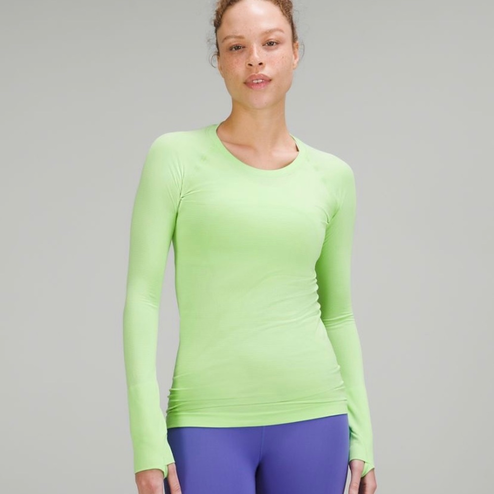 Lululemon long sleeve swiftly tech scream green